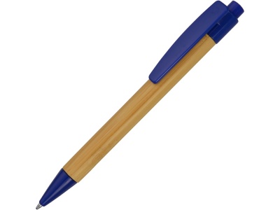 OA75B-BLU70 Ручка шариковая Borneo из бамбука, синий, черные чернила