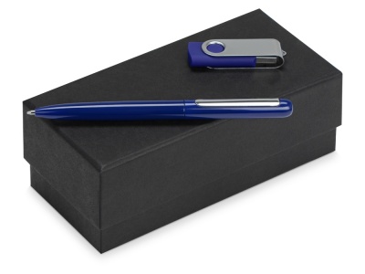 OA2003023766 Подарочный набор Skate Mirro с ручкой для зеркальной гравировки и флешкой, синий