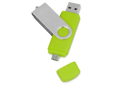 OA2003021282 USB/micro USB-флешка 2.0 на 16 Гб Квебек OTG, зеленое яблоко