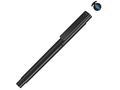 OA2102095870 Uma. Капиллярная ручка в корпусе из переработанного материала rPET RECYCLED PET PEN PRO FL, черный с голубыми чернилами