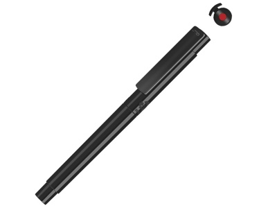 OA2102095872 Uma. Капиллярная ручка в корпусе из переработанного материала rPET RECYCLED PET PEN PRO FL, черный с красными чернилами