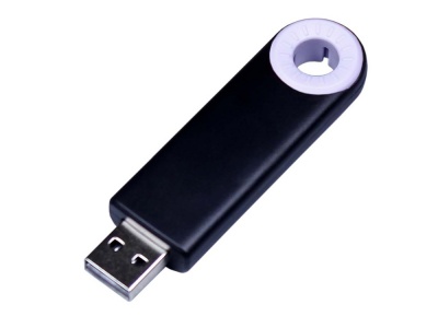OA2102093283 USB-флешка промо на 128 Гб прямоугольной формы, выдвижной механизм, белый