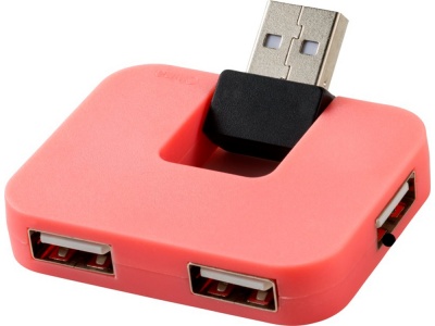 OA15095071 USB Hub Gaia на 4 порта, розовый