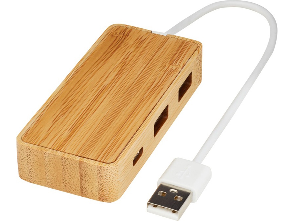 OA24082812989 Avenue. USB-концентратор Tapas из бамбука, натуральный