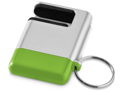 OA15094838 Подставка-брелок для мобильного телефона GoGo, серебристый/зеленый