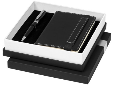 OA2003027671 Luxe. Подарочный набор Legatto из блокнота формата А6 и шариковой ручки, черный