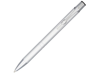OA210209477 Кнопочная шариковая ручка Moneta из анодированного алюминия, черные чернила, серебристый