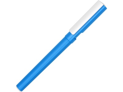 OA2003022230 Ручка пластиковая шариковая трехгранная Nook с подставкой для телефона в колпачке, голубой/белый