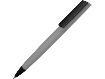 OA2003021981 Ручка пластиковая soft-touch шариковая Taper, серый/черный