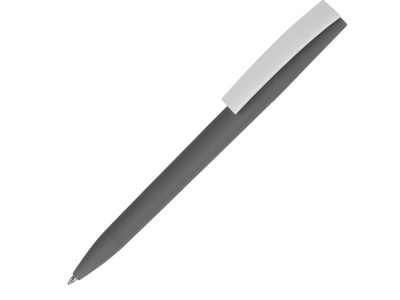 OA2003022334 Ручка пластиковая soft-touch шариковая Zorro, серый/белый