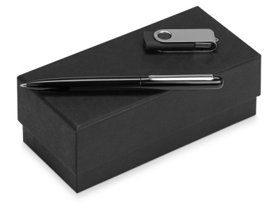 OA2003023767 Подарочный набор Skate Mirro с ручкой для зеркальной гравировки и флешкой, черный