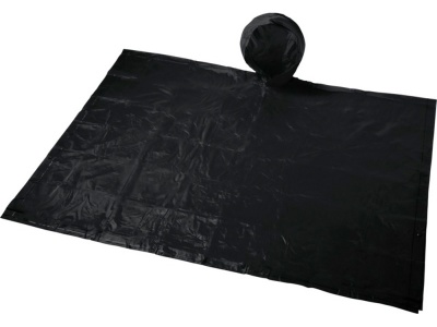 OA2003028854 Складывающийся полиэтиленовый дождевик Paulus в сумке, черный
