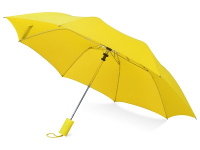 OA2003024011 Зонт складной Tulsa, полуавтоматический, 2 сложения, с чехлом, желтый