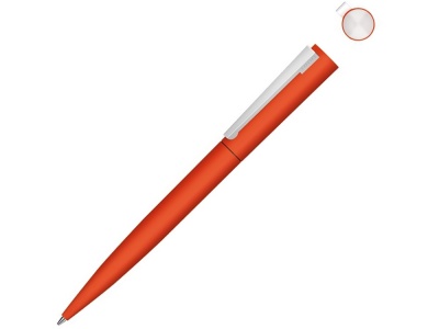 OA2102094094 Uma. Металлическая шариковая ручка soft touch Brush gum, оранжевый