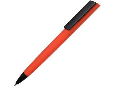 OA2003021980 Ручка пластиковая soft-touch шариковая Taper, красный/черный