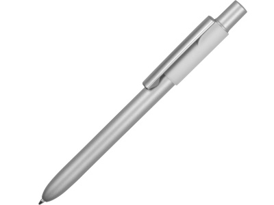 OA2003022367 Ручка металлическая шариковая Bobble с силиконовой вставкой, серый/белый
