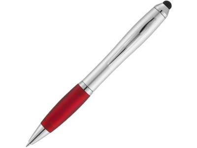 OA15094332 Ручка-стилус шариковая Nash, серебристый/красный