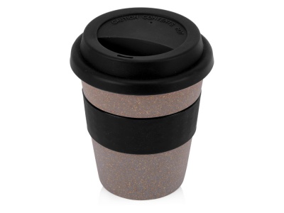 OA240828636 Стакан с силиконовой крышкой Cafe, черный