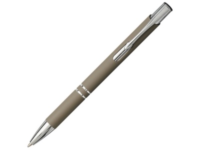 OA2102091471 Шариковая кнопочная ручка Moneta с матовым антискользящим покрытием, темно-серый