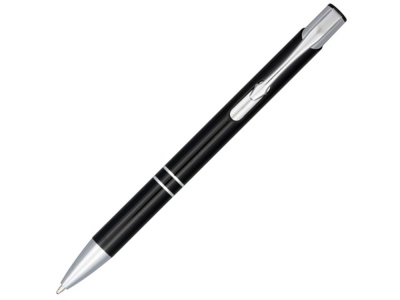 OA210209469 Кнопочная шариковая ручка Moneta из анодированного алюминия, черные чернила, черный