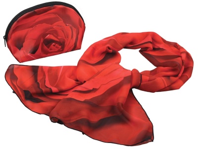 OA14L-MLT1 Набор Роза: косметичка и шарф