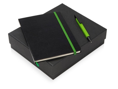 OA2003023817 Подарочный набор Jacque с ручкой-подставкой и блокнотом А5, зеленое яблоко