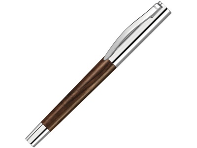 OA210210054 Uma. Ручка роллер TITAN WOOD R, синий, 0.7 мм, коричневый/серебряный