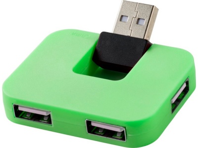 OA15095070 USB Hub Gaia на 4 порта, зеленый