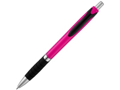 OA210209174 Однотонная шариковая ручка Turbo с резиновой накладкой, фуксия