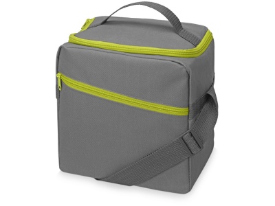 OA2003024150 US Basic. Изотермическая сумка-холодильник Classic c контрастной молнией, серый/зел яблоко