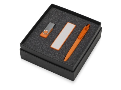 OA2003023871 Подарочный набор Space Pro с флешкой, ручкой и зарядным устройством, оранжевый