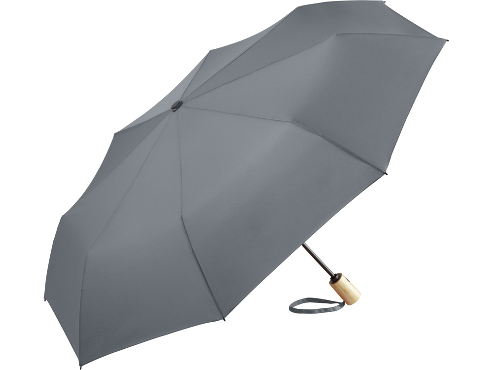 OA24082815798 Fare. Зонт складной 5429 &Ouml;koBrella из бамбука, полуавтомат, серый