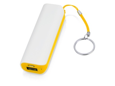 OA2003021025 Портативное зарядное устройство (power bank) Basis, 2000 mAh, белый/желтый