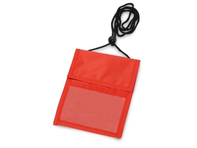 OA16A-RED6 Нагрудное дорожное портмоне со шнурком
