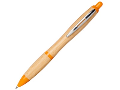 OA2003028970 Шариковая ручка Nash из бамбука, натуральный/оранжевый