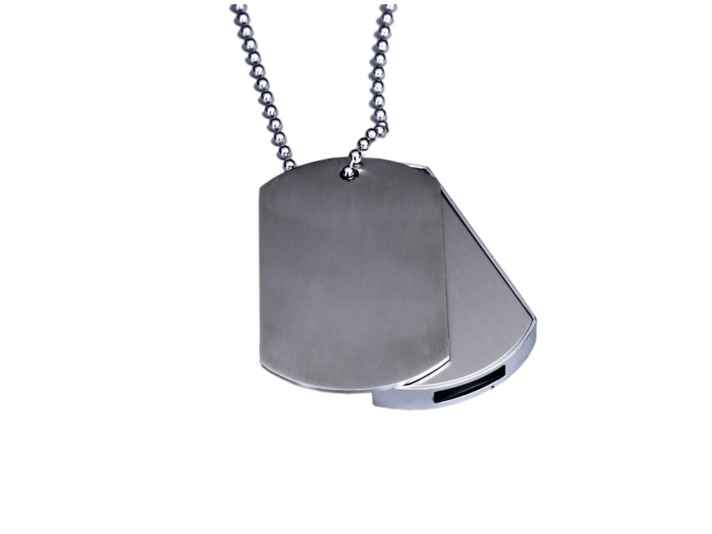OA24082822278 Флешка Армейский жетон (Armi.128.S, I= 128 Гб, Металлический корпус, металлические вставки. Без перс.)