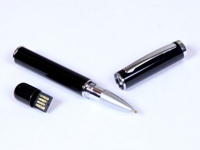 OA2102093561 USB-флешка на 8 Гб в виде ручки с мини чипом, черный