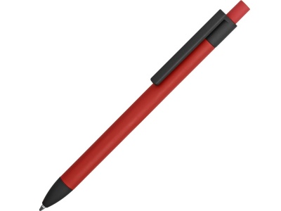 OA2003022240 Ручка металлическая soft-touch шариковая Haptic, красный/черный