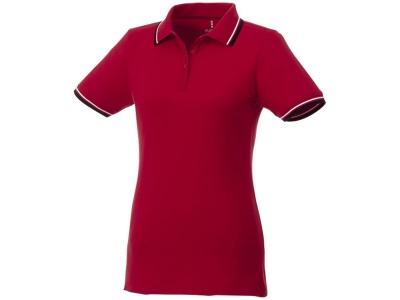 OA2003026313 Elevate. Женская футболка поло Fairfield с коротким рукавом с проклейкой, красный/темно-синий/белый