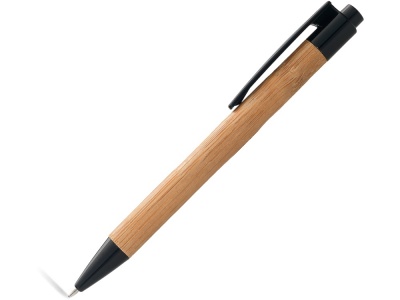 OA75B-BLK93 Ручка шариковая Borneo из бамбука, черный, черные чернила