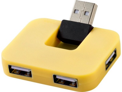 OA15095072 USB Hub Gaia на 4 порта, желтый
