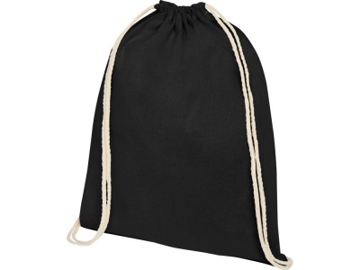 OA2102094830 Рюкзак со шнурком Oregon из хлопка плотностью 140 г/м&sup2;, черный