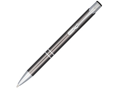 OA210209475 Кнопочная шариковая ручка Moneta из анодированного алюминия, черные чернила, серый