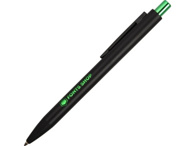 OA2003022302 Ручка металлическая шариковая Blaze с цветным зеркальным слоем, черный/зеленое яблоко