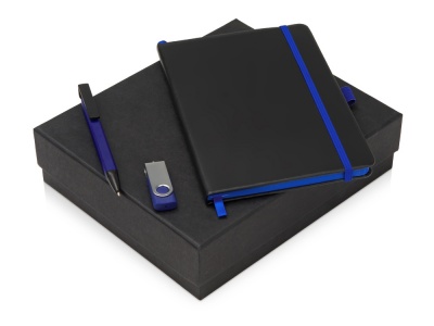 OA2003023812 Подарочный набор Q-edge с флешкой, ручкой-подставкой и блокнотом А5, синий