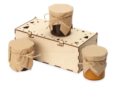 OA2102094496 Eat & Bite. Подарочный набор с тремя видами варенья в деревянной коробке Trio Sweet