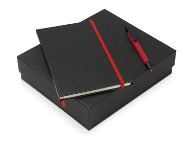 OA2003023818 Подарочный набор Jacque с ручкой-подставкой и блокнотом А5, красный