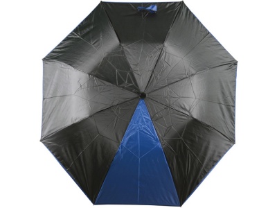 OA93UM-BLK1 Зонт складной Логан полуавтомат, черный/синий