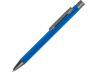 OA2003021452 Uma. Ручка шариковая UMA STRAIGHT GUM soft-touch, с зеркальной гравировкой, синий