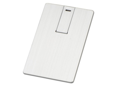 OA2102094190 Флеш-карта USB 2.0 64 Gb в виде металлической карты Card Metal, серебристый